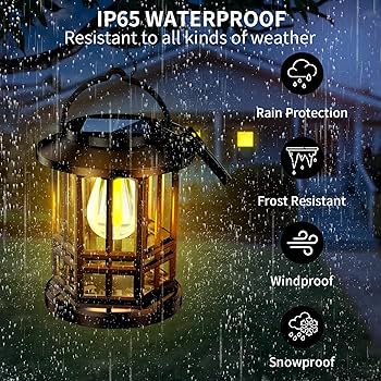 Amazon.com: 4 Pack Solar Lanterns Outdoor Waterproof Hanging